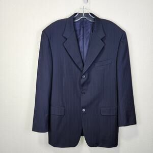 Canali Blazer Mens 42R Black Super 120s Luxury Italian Wool Suit Jacket Designer